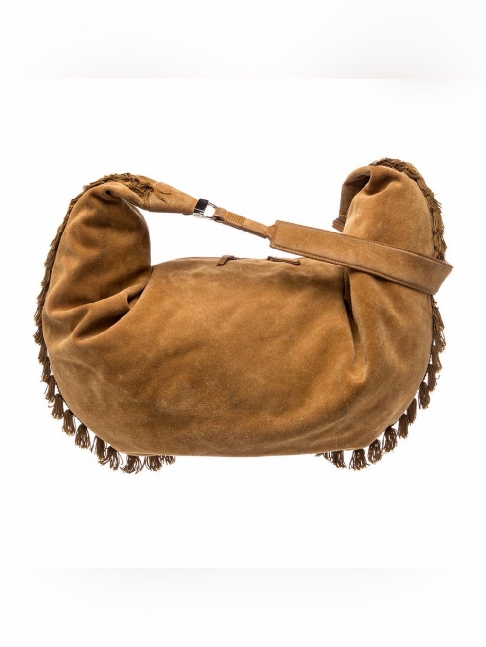The Row Sling 19 Suede Fringe Hobo Bag